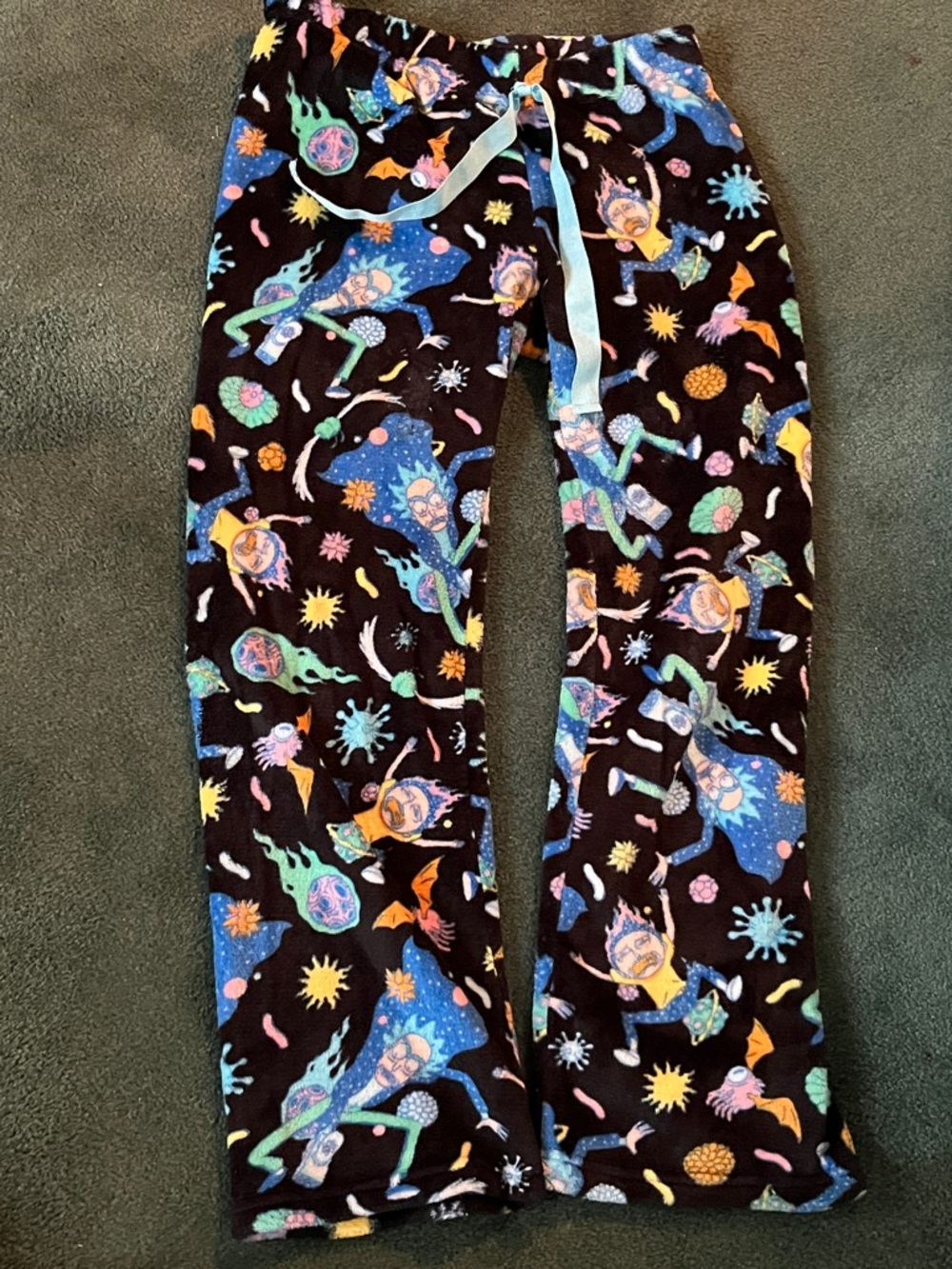 Rick And Morty women’s small pajama pants ! Blue tie
